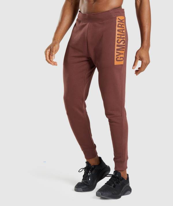 Panske Joggers Gymshark Bold Ruzove Hnede | NJ1579846